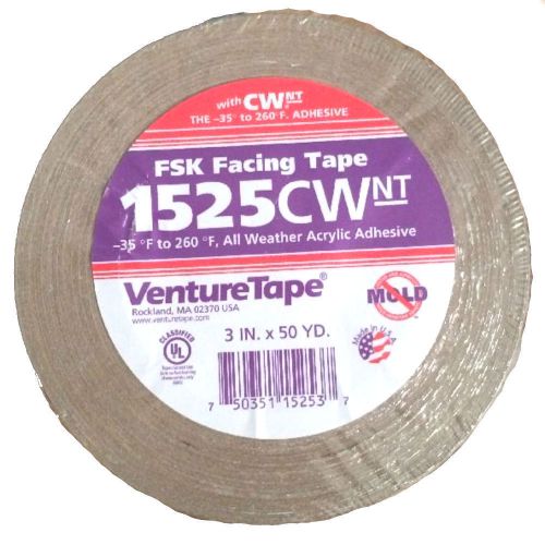 Aluminum Foil Tape 3520 CW NT, VentureTape, 3 in. X 50 yd