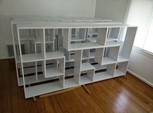 Unique White Custom Bookshelf 4 foot by 8 foot