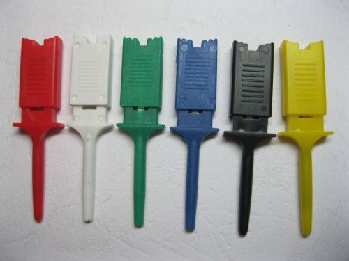 6 pcs Flat Small Test Clip for Multimeter Tiny Component Repair Tool 6 colors