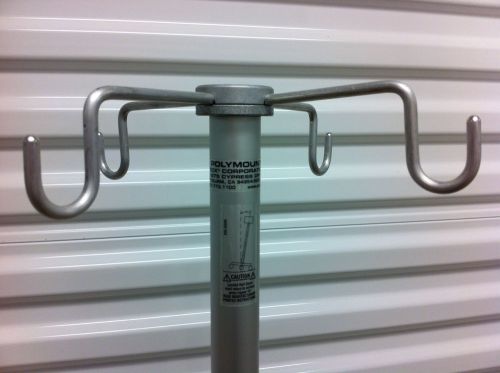 Aluminum weighted 4-hook iv pole rolling stand/ infusion pump stand- no reserve for sale