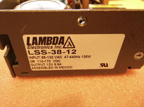 1x LAMBDA LSS-38-12 , AC/DC Power Supply INPUT 85-132V Single-OUT 12V 8.5A ,100W