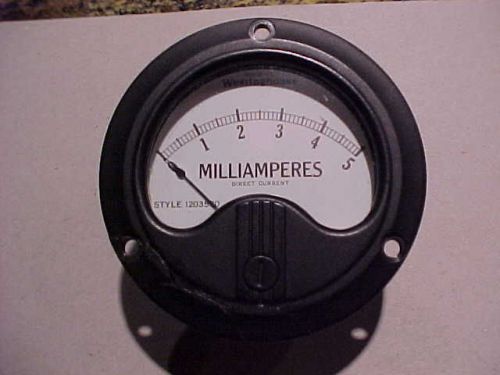 Westinghouse DC Ammeter 0-5 MA Style 1203590  Type RX-33