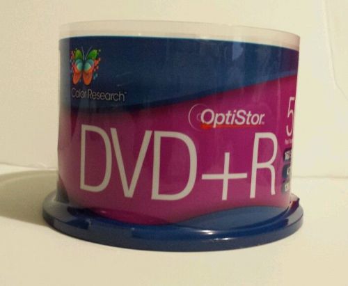 Color Research Cake Box DVD+R 50-Pack | 4.7 GB | 16x Writing Speed