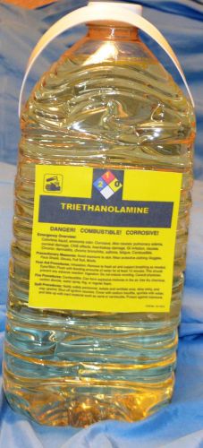 Triethanolamine, 99% pure, One Gallon by volume, TEA, TEOA. FREE SHIP
