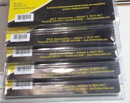 Dickson 8&#034; charts# c412, replacement charts# 630-543-3747 (60/ pack). lot of 4. for sale