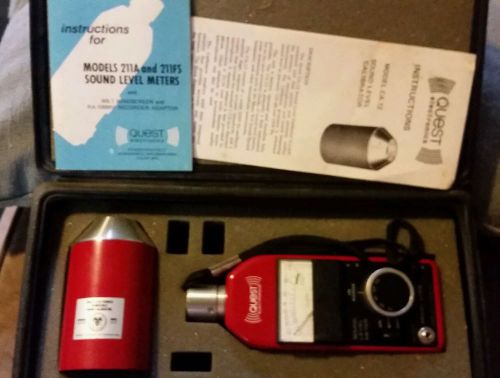Ca-12 &amp; 211fs Quest sound level meter in case with directions decibel calibrator