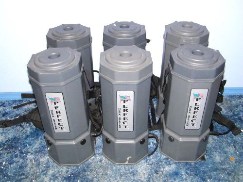 Lot of 6 Perfect HEPA System Back Pack Vacuum Cleaners PB-06 PB1006