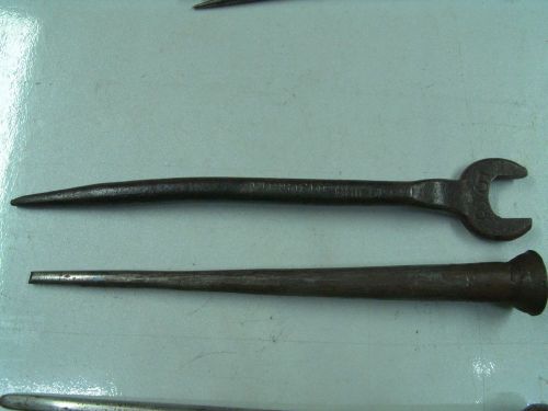 Vintage Steel / Bridge / Iron Workers Spud Wrench - Anthracite 5/8&#034; 13&#034; Bull Pin