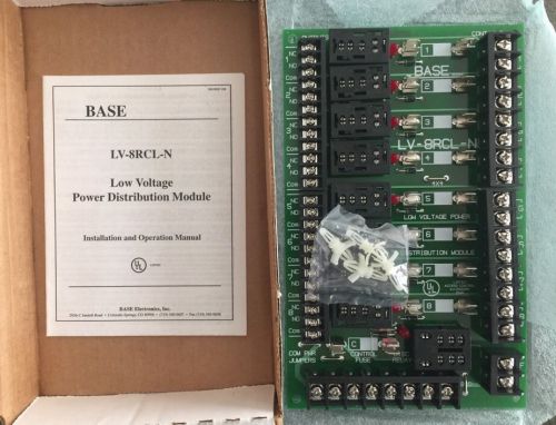New BASE ELECTRONICS LV-8RCL-N LOCK RELAY BOARD New