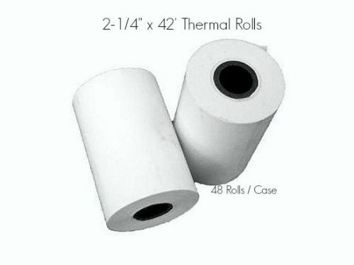 48 Rolls FIRST-DATA FD400 THERMAL CASH REGISTER POS RECEIPT PAPER  2-1/4&#034; x 42&#039;