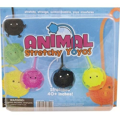2&#034; UNIQUE ASSORTED ANIMAL STRETCHY YOYO TOY BALLS for VENDING 250 COUNT