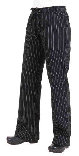 Chef Works BWOM-BPS Women&#039;s Chef Pants, Black and White Pinstripe, Size S