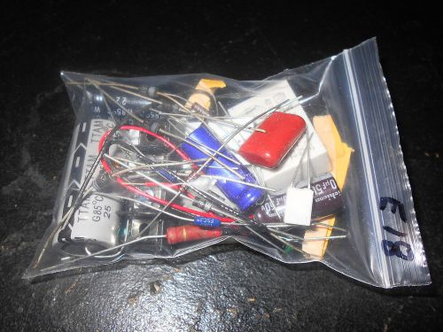 Lot of mixed electronic component parts plug ic capacitor resistor grab bag e18 for sale