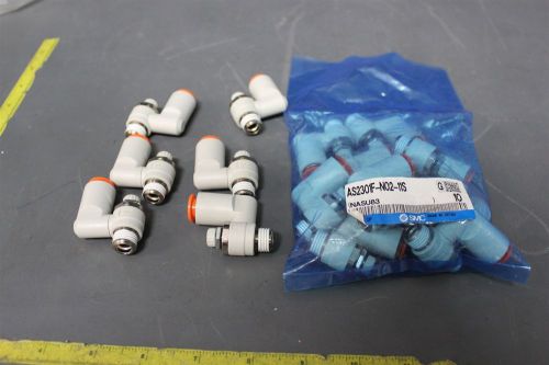 16pcs NEW SMC PNEUMATIC FITTING/SPEED CONTROLLER ELBOW AS2301F-N02-11S