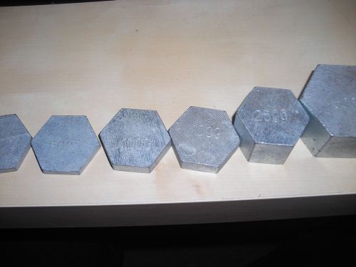 Vintage balance scale weights silver calibration apothecary scientific lab 0g1kg for sale