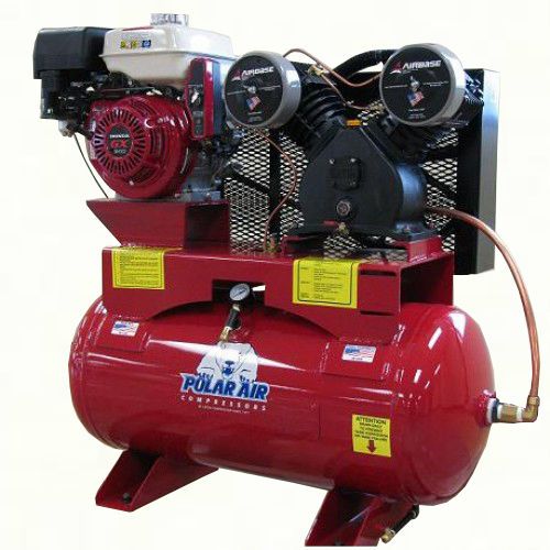 8 hp 30 gallon gas driven air compressor for sale