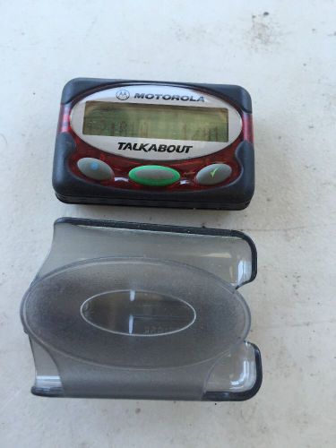Vintage MOTOROLA Talkabout Small Red Pager Beeper WITH HOLSTER