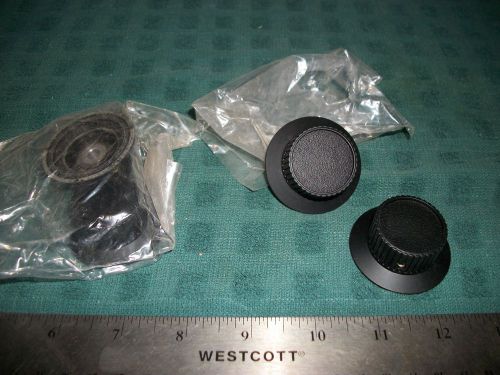 LOT OF 4 BIG BLACK KNOBS FOR 1/4&#034; SHAFT POTS/SWITCHES! A