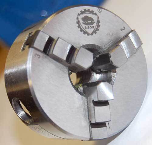 Bison-Bial 2-1/3&#034; 3-Jaw Self-Centering Mini Lathe Chuck w/1/2-20 Threaded Mount