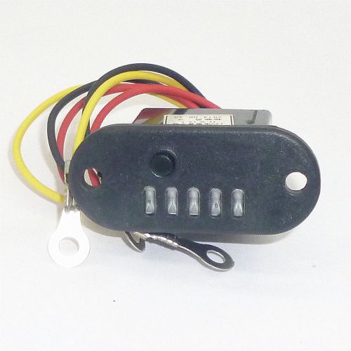 5 LED Battery Charge Indicator Light 12V Voltmeter Charging Module W/Switch