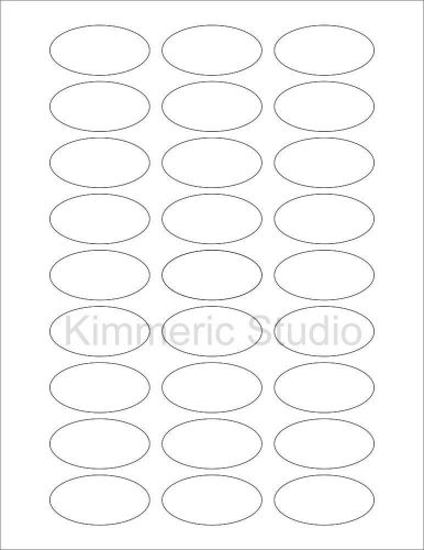 BLANK Oval Labels 10 WHITE SHEETS X 27 PER PAGE = 270 LABELS