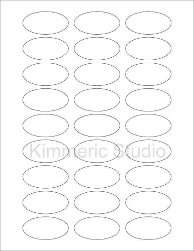BLANK Oval Labels 10 WHITE SHEETS X 27 PER PAGE = 270 LABELS