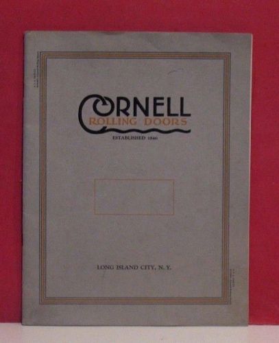 Cornell Rolling Doors and Shutters Catalog - 1928