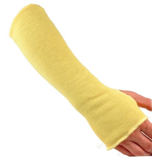 G &amp; F Kevlar 18-Inch Knit Sleeve with Thumb Slot Yellow 6-Pack