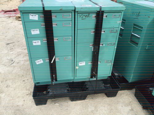 3 piece set vintage green military fisher hamilton lab supply shelf 8 drawer for sale