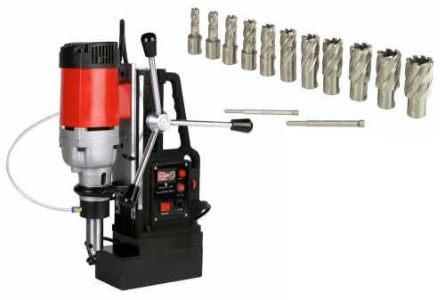 SDT MD28 2&#034; Magnetic Drill 2900 lb Mag Force w/ Annular Cutter 13PC Kit 1&#034; Depth