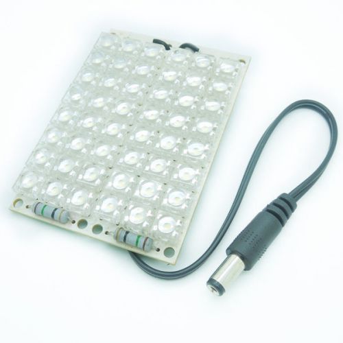 Warm White 48 Piranha LED Panel Board Lamp Light 10-13V 3.2W with Cable
