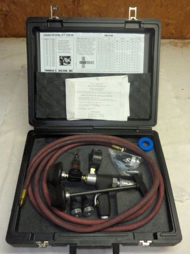 Thomas C Wilson Pipe Plug Vacuum Leak Detector Set #9836 System
