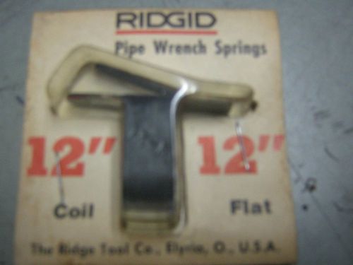Reed mfg pipe wrench parts rw12e coil &amp; flat spring rigid for sale