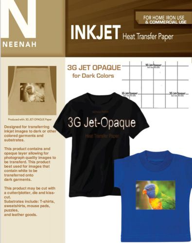 Neenah 3g jet opaque transfer paper for dark colors 11x17 (100 sheets) for sale