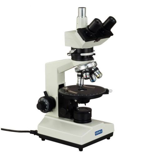 40X-600X Trinocular Polarizing Compound Microscope Rotatable Stage