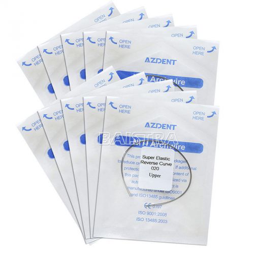 100 Pack AZDENT Dental Reverse Curve Arch Wire 020 Upper