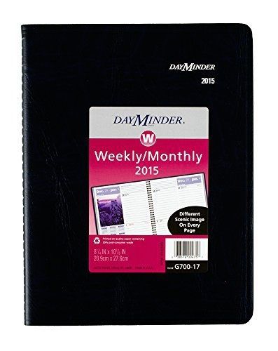 DayMinder Weekly and Monthly Planner 2015, Scenic, 8.25 x 10.88 Inch Page Size,