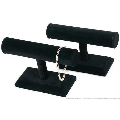 2 T Bar Slatwall Bangle Black Velvet Jewelry Display