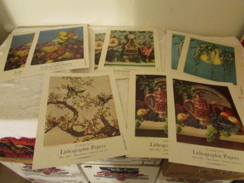 Lot of 9 Vintage Warren Company Boston Prints / Lithos