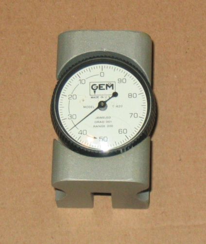 Dial indicator no.t-420,pin mounted block and gauge .001 gradtions for sale