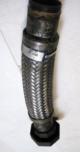 Nelson Dunn 2&#034;x16&#034; Heavy Duty Industrial Stainless Steel Braided Flex Pipe