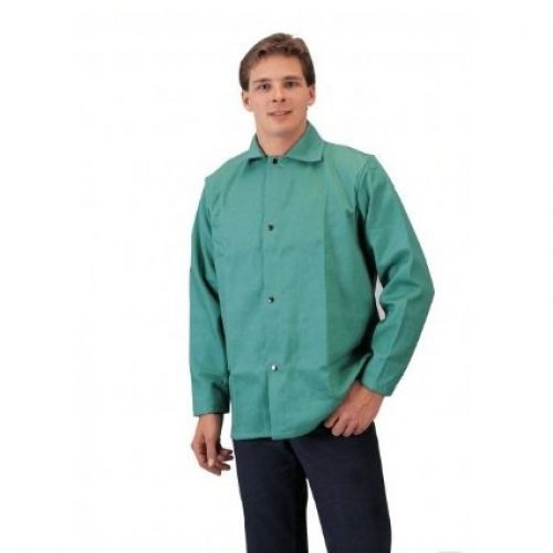 Tillman 6230-l lightweight 30&#034; green jacket flame retardant cotton - large for sale
