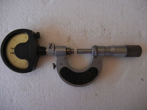 0-1&#034; Mahr Millmess Indicating Micrometer .00005&#034; w/Carbide Face