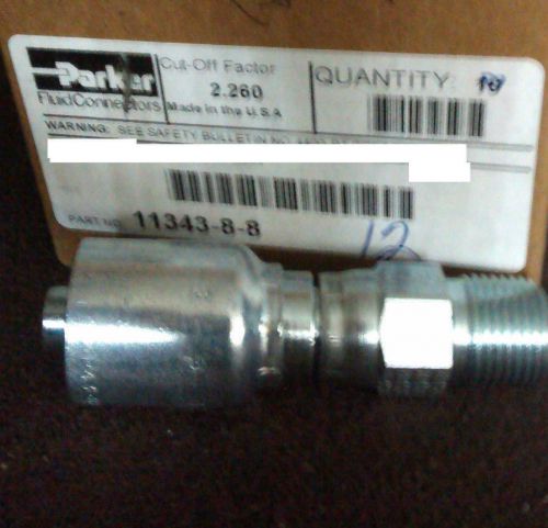 Parker Fluid Connectors P43-8 Model - 11343-8-8 Box of 12 Connectors