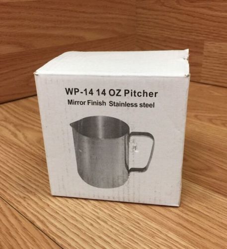 Winco WP-14 14 OZ Pitcher Mirror Finish Stainless Steel **NEW/OTHER - IN BOX**