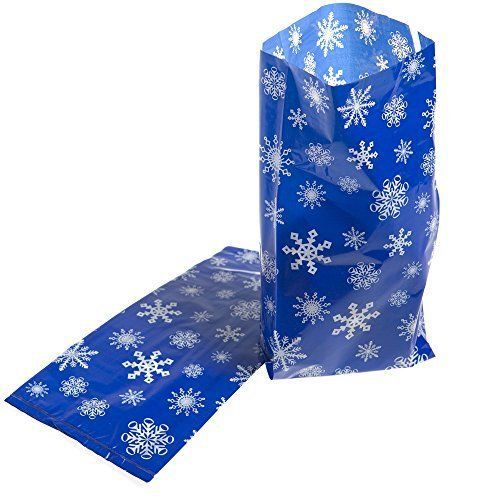 Snowflake Cellophane Bags 12 Pack
