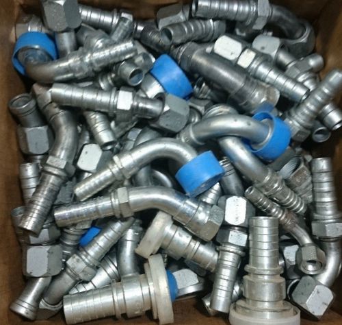 (qty 75) new gates hydraulic hose end fittings bulk part surplus lot for sale