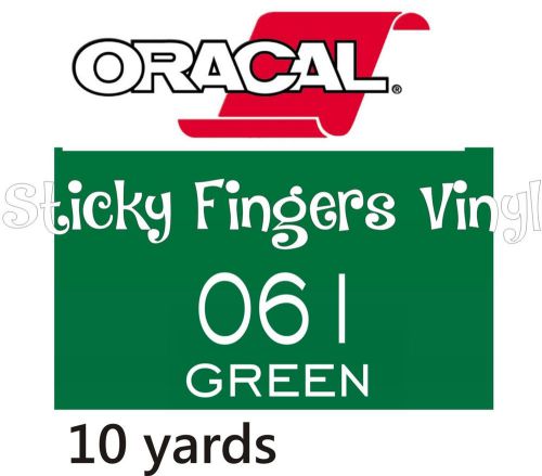 10 yards * green 061 * oracal 651 vinyl 12&#034; x 30 ft outdoor adhesive for sale