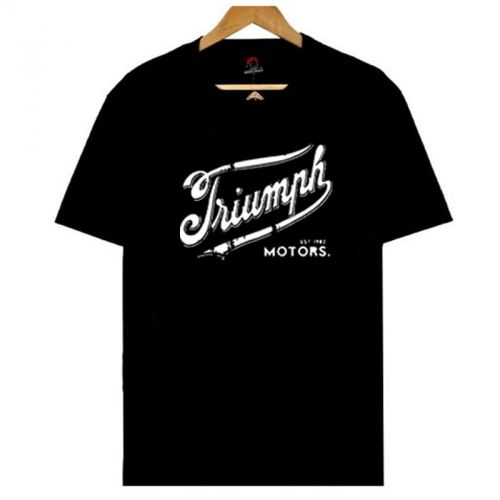 Triumph Motorcycle Logo Mens Black T-Shirt Size S, M, L, XL - 3XL