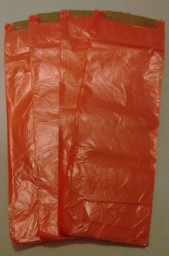 400 Count Orange Poly Plastic Newspaper Bags 6.5 x 19 inches (4 Strands)